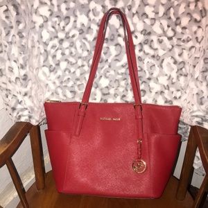 Red Micheal Kors Tote